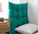 Green Twin XL Bedding Accessories Fluffy Plush Tufted Headboard Wall Hanging Pillow with Ties Trendy Dorm Room Decor for Girls Apartment Furniture