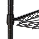 Easy to Assemble Dorm Storage Shelving Black Metal College Dorm Shelving Adjustable Storage Shelves for College Supplies