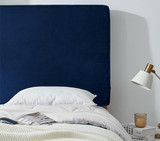 College Apartment Decor Ideas Rectangle Headboard Pillow Back Support Cushion Blue Dorm Twin XL Bedding Accessory
