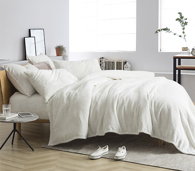 Off White Twin XL Dorm Bedding Essentials Fleece College Sheet Sets for Dorm Bed Dimensions