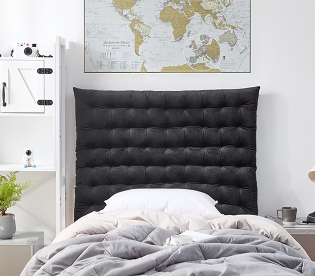 Extra Long Twin Headboard Cushion Pillow Wall Hanging Black Dorm Room Decor for Guys