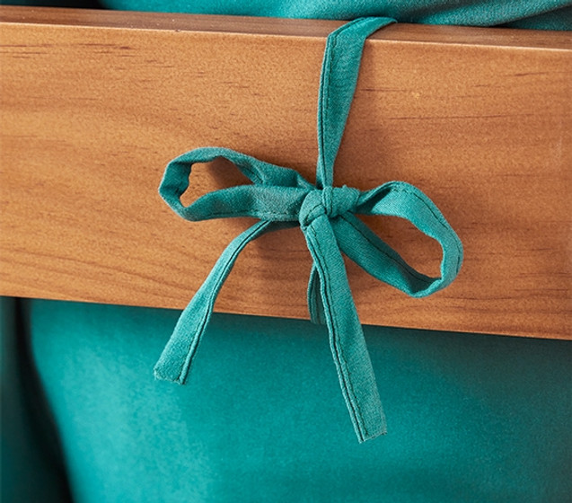 Supportive Backrest Pillow Wedge Free Standing Headboard Cushion with Ties Tufted Green Twin XL Dorm Bedding Accessories