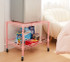 Rolling College Mini Fridge Cart Compact Space Saving Dorm Storage Solutions for Teen Girls