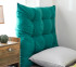 Green Twin XL Bedding Accessories Fluffy Plush Tufted Headboard Wall Hanging Pillow with Ties Trendy Dorm Room Decor for Girls Apartment Furniture