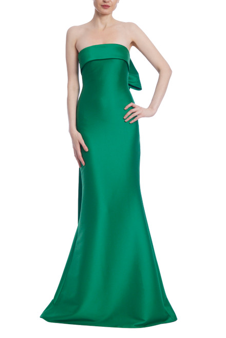 Emerald | Mikado Mermaid Gown with Bow Back