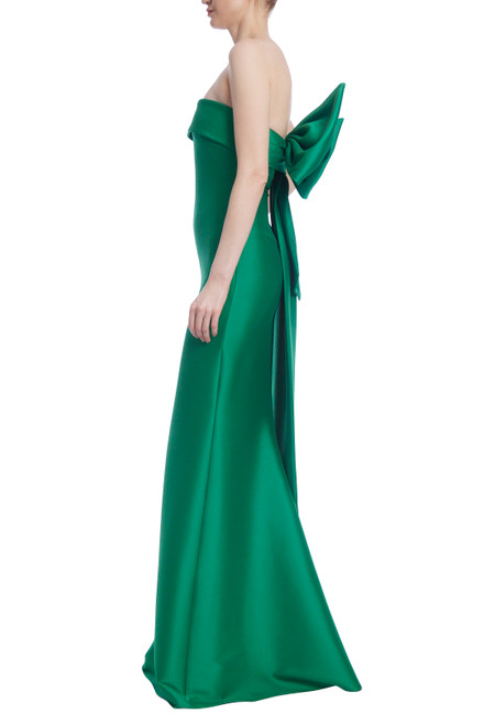 Emerald | Mikado Mermaid Gown with Bow Back