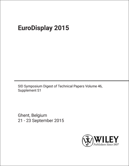 EURODISPLAY. CONFERENCE. 2015.