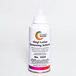 Heat Transfer Vinyl Remover 6 oz, quick and easy to fix vinyl mistakes on garments.