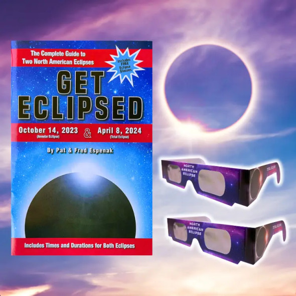 "GET ECLIPSED" BOOK W/ (2) ECLIPSE GLASSES