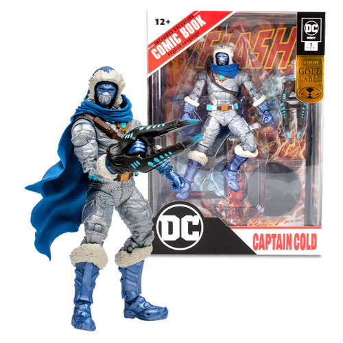 Captain Cold w/The Flash Comic (DC Page Punchers) 7" Gold Label Figure McFarlane Toys Store Exclusive