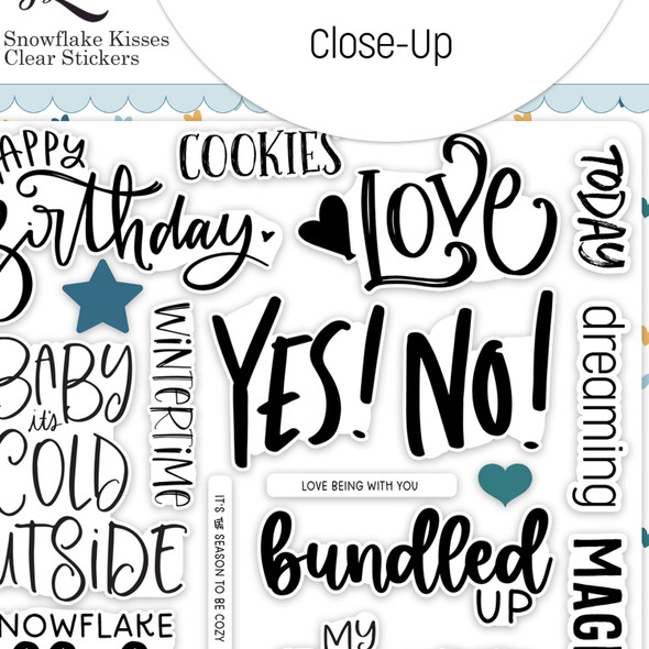 Stickers | Snowflake Kisses | Clear