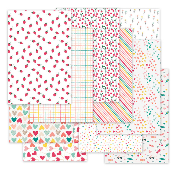 What a lovely idea! A clear transparency overlay for scrapbooking in fruity colors would add a pop of color and fun to any scrapbook page. The clear overlay would allow the original design to show through, while the rainbow colors would add a playful and whimsical touch. Perfect for capturing summer memories, this overlay would be especially great for photos of beach trips, pool days, or outdoor adventures.