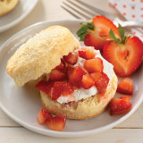 Self-Rising Cream Biscuits for Shortcake made with Unbleached Self-Rising Flour, image opens a dialog.