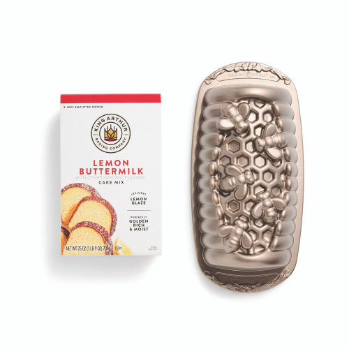 Lemon Buttermilk Cake Mix and Honey Hive Loaf Pan Set