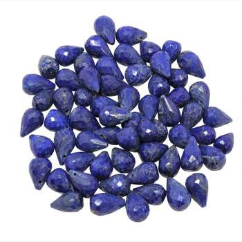 Lapis Polished 5x9mm Faceted Drop Bead
