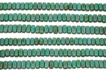 CzechMates® 6x3mm 2 Hole Bricks -- Persian Turquoise Picasso