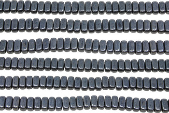 CzechMates® 6x3mm 2 Hole Bricks -- Hematite
