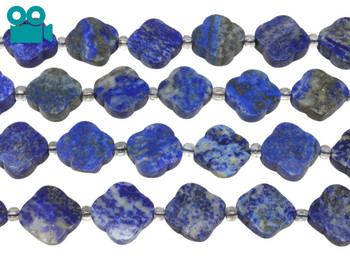 Lapis Polished 16mm Quatrefoil