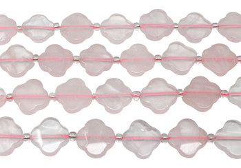 Rose Quartz Polished 16mm Quatrefoil
