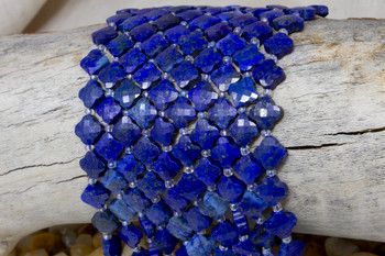 Lapis Polished 10mm Faceted Quatrafoil