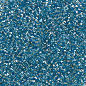 Size 11 Czech Seed Beads -- 48 Light Aqua / Silver Lined