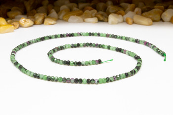 Ruby Zoisite Polished 2.7x2mm Faceted Rondelle