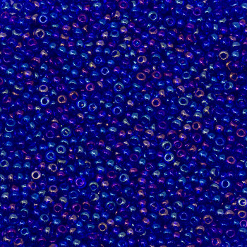 Size 11 Czech Seed Beads -- 644 Dark Sapphire Rainbow