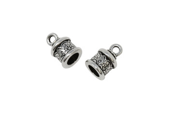 6mm Temple Cord End - Silver Plated