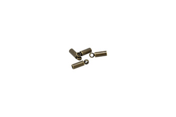 Antique Brass Plated 1mm Glue In End Cap - 2 Pair