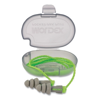 Moldex Alphas Reusable Earplug, Vinyl, Green/Gray, Unattached Cord (50 PR / BX)