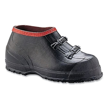 Servus 5 in 2-Buckle Supersize Overshoes, Size 10, 5 in H, Rubber, Black (1 PR / PR)
