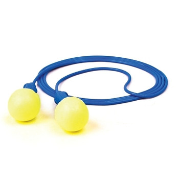 3M Personal Safety Division E-A-R Push-Ins Foam Earplug, Polyurethane,Blue/Yellow, Corded (200 PR / BX)
