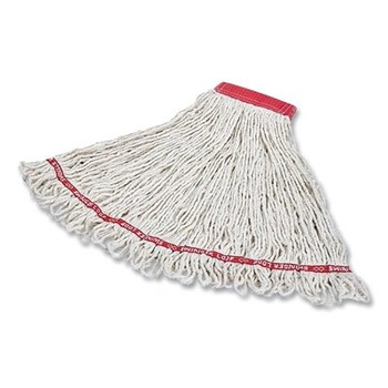 Rubbermaid Commercial Swinger Loop Wet Mop Head, 4-Ply, Large, Cotton/Synthetic Yarn, for Invader Side Gate Handle, 5 in W (6 EA / CTN)