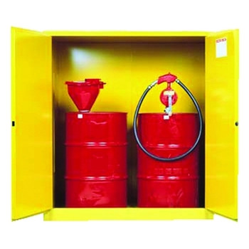 Justrite Vertical Drum Safety Cabinets, Manual-Closing, (2) 55 Gallon Drum, w/Support (1 EA / EA)
