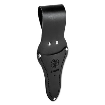 Klein Tools Scissors Holders, Black, Holds Klein Cutting Tools, Leather, 2" Belt Tunnel Loop (1 EA / EA)