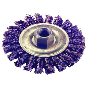 Ampco Safety Tools Knot Wire Wheel Brush, 4 in D x 0.357 in W, .02 in 20,000 rpm (1 EA / EA)