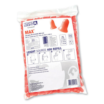 Howard Leight by Honeywell Earplug Dispenser Refills, Foam, Coral, Uncorded (1 BG/BG)