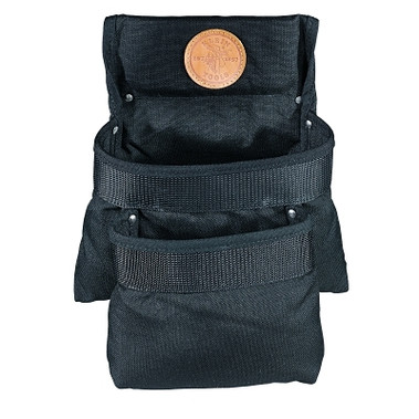 Klein Tools PowerLine Tool Pouches, 2 Compartments, Black, Cordura Fabric (1 EA / EA)