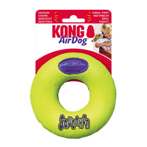 KONG Airdog Squeaker Donut Dog Fetch Toy