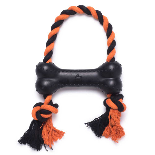 Petface Seriously Strong Rubber Bone Tugger Dog Toy