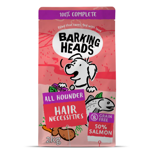 Barking Heads All Hounder Hair Necessities Salmon Dog Food 2kg