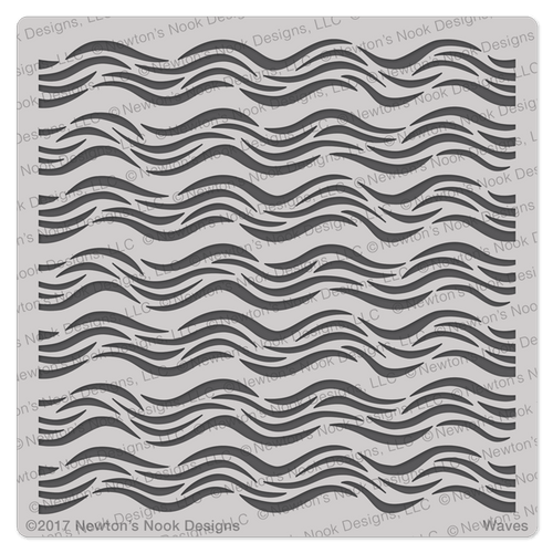 Waves Stencil ©2017 Newton's Nook Designs
