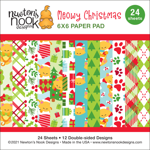 Meowy Christmas Paper Pad ©2021 Newton's Nook Designs