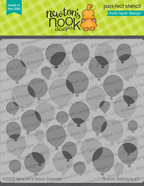 Bokeh Balloons Stencil Set ©2022 Newton's Nook Designs