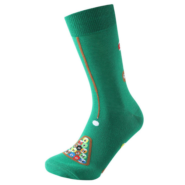 Men's Billiards Game Novelty Socks - NVS19673-GRN