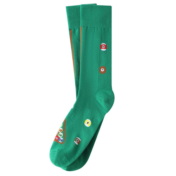 Men's Billiards Game Novelty Socks - NVS19673-GRN