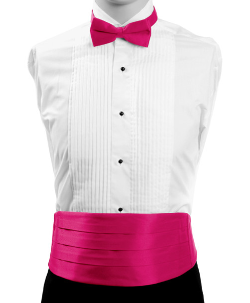 Boy's Poly Satin Bow Tie and Cummerbund Sets CBBT1301