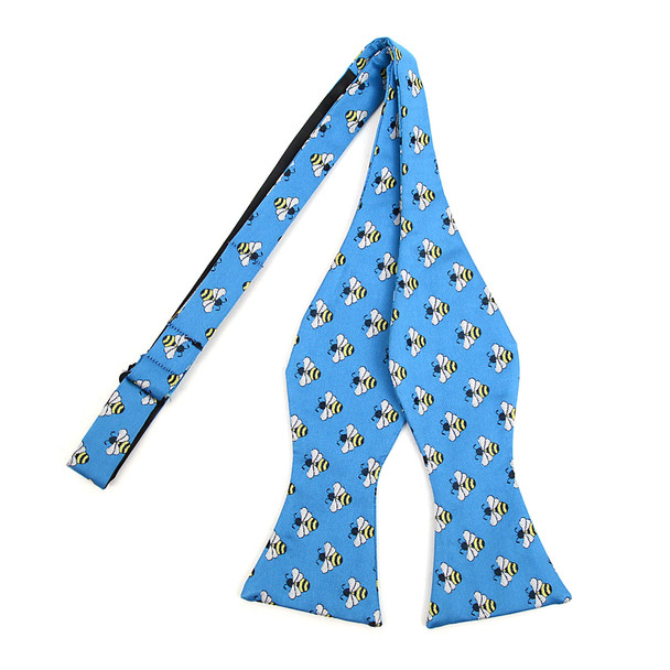 Men's Blue Bee Self-Tie Freestyle Bow Tie