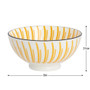 TORRE & TAGUS Kiri Porcelain Large Bowl - Yellow Sunburst, 8-in
