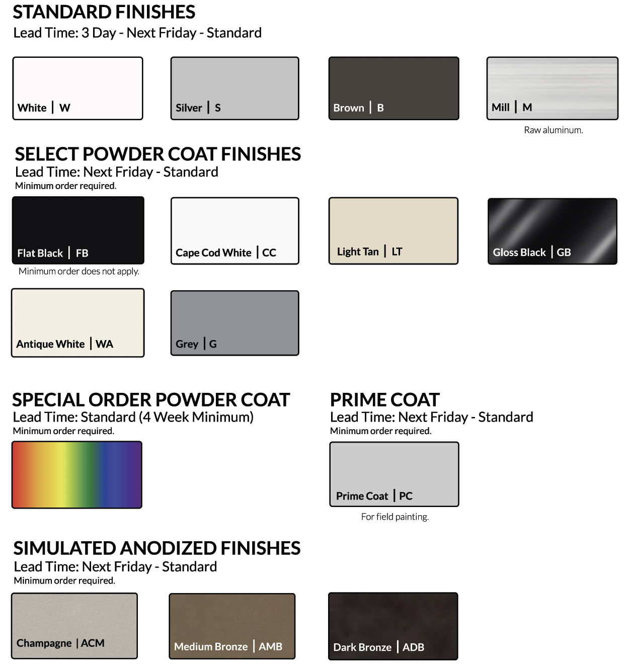 Color Chart